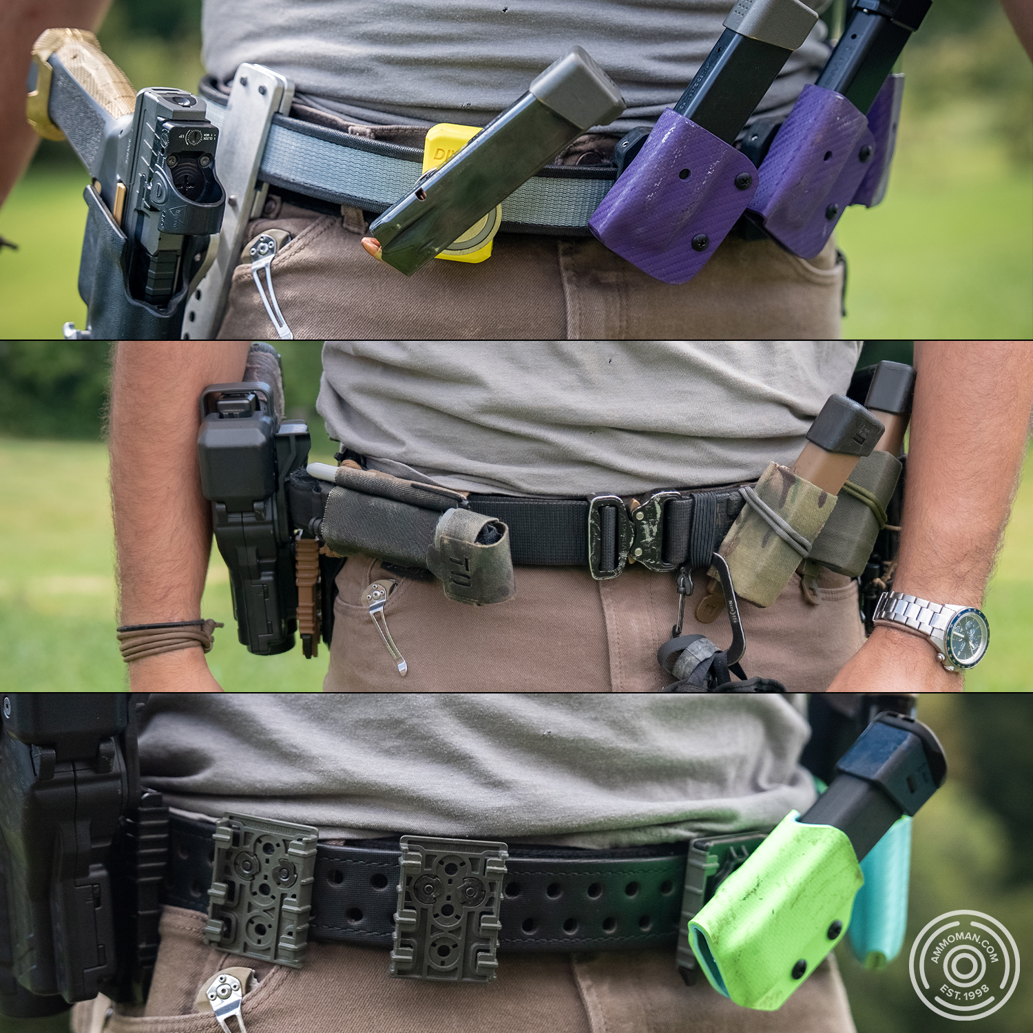 Different types of shooting belts