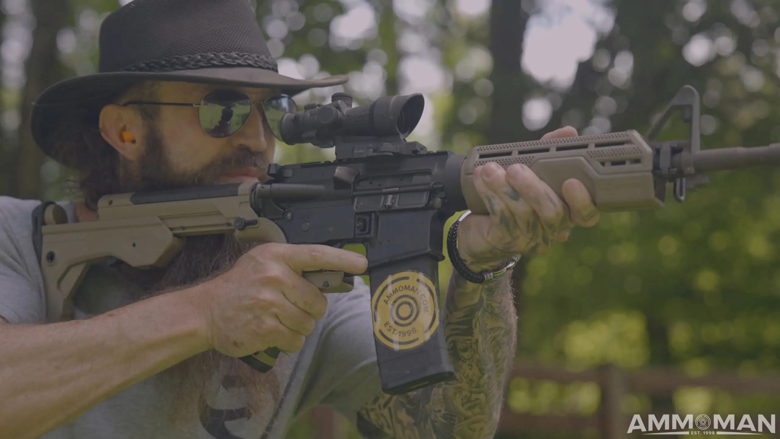 Firing an AR-15 with a bump stock attached