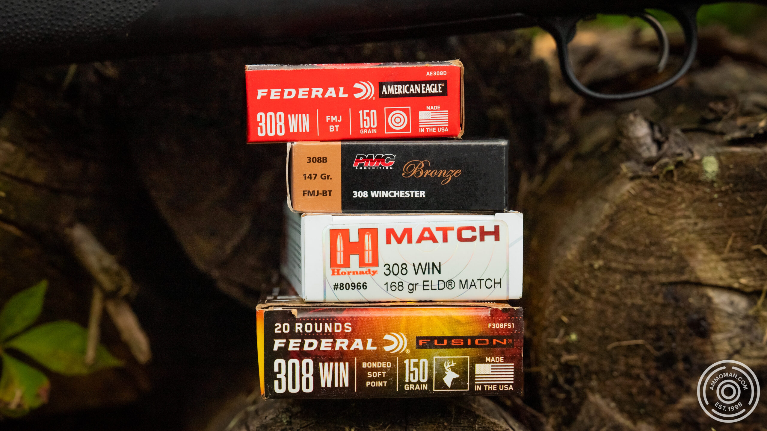 Various .308 ammo loads.