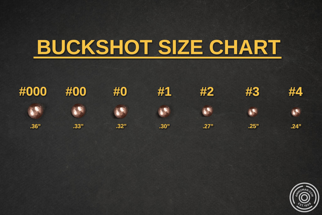 Buckshot sizes guide.