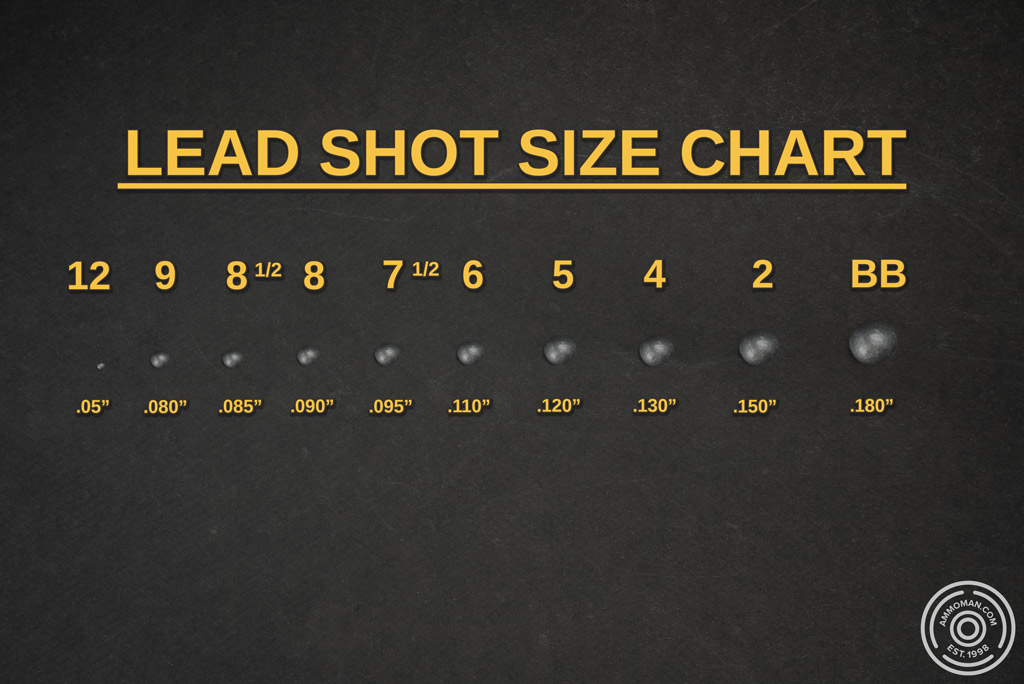 Lead shot size guide.