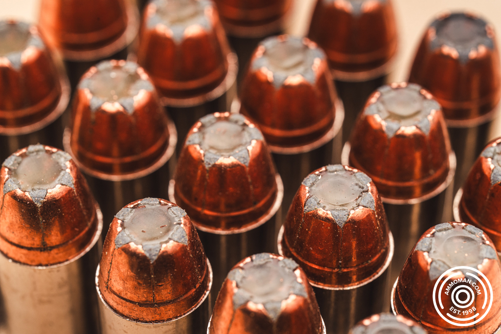 45 ACP ammo in a tray