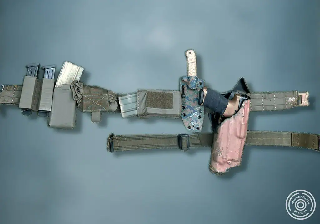 Fully assembled two-piece battle belt.