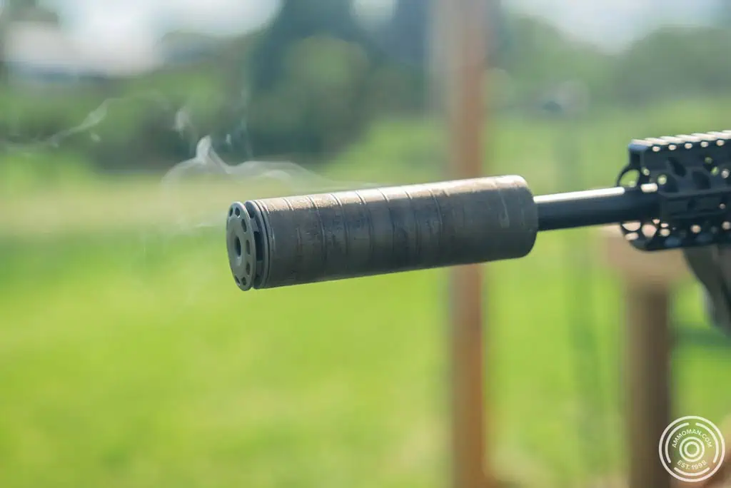 The muzzle device as end cap of the suppressor helps to reduce recoil.