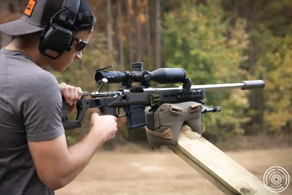 Precision rifles tend to be quite heavy, in order to keep the rifle steady.