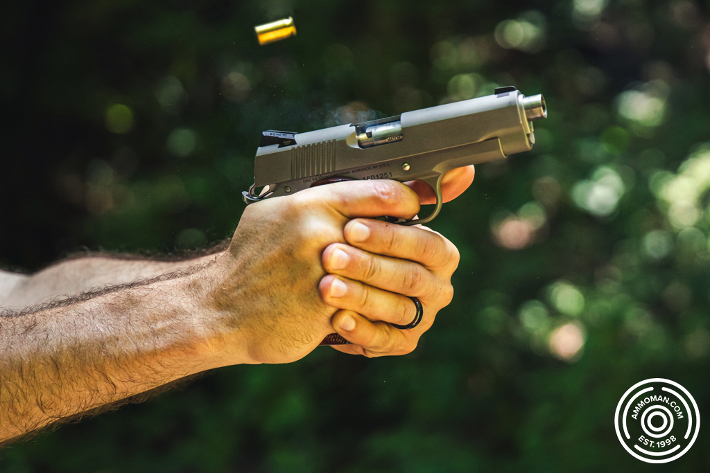 Shooting 45 ACP ammo at the range