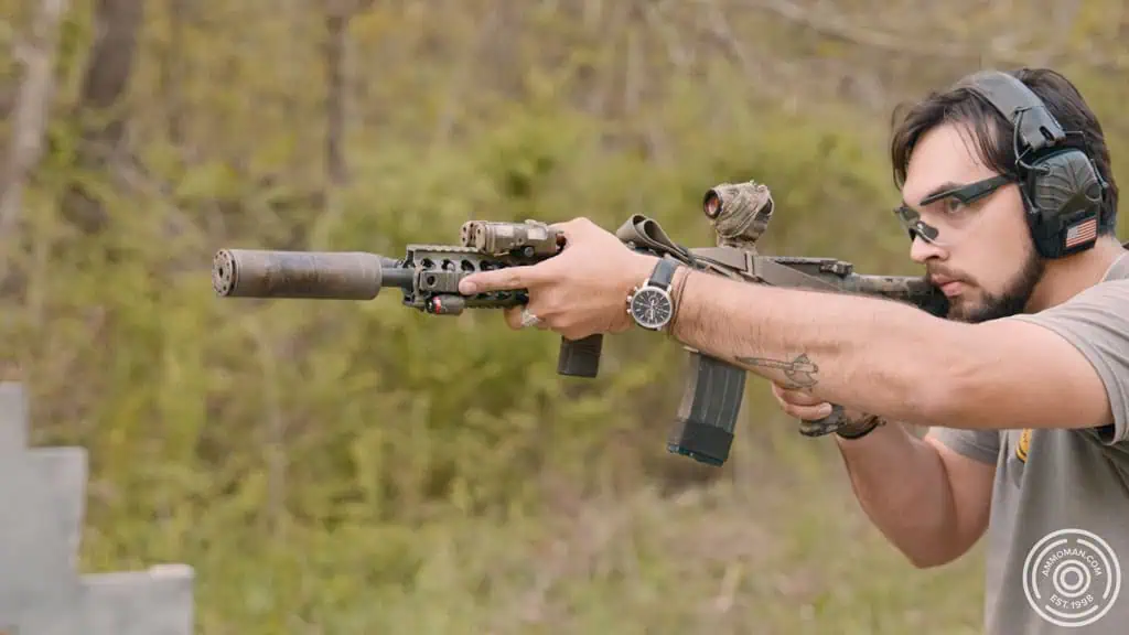 Shooting 5.56x45 suppressed AR-15