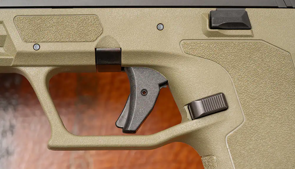 Close up image of the 5.7 Rock trigger