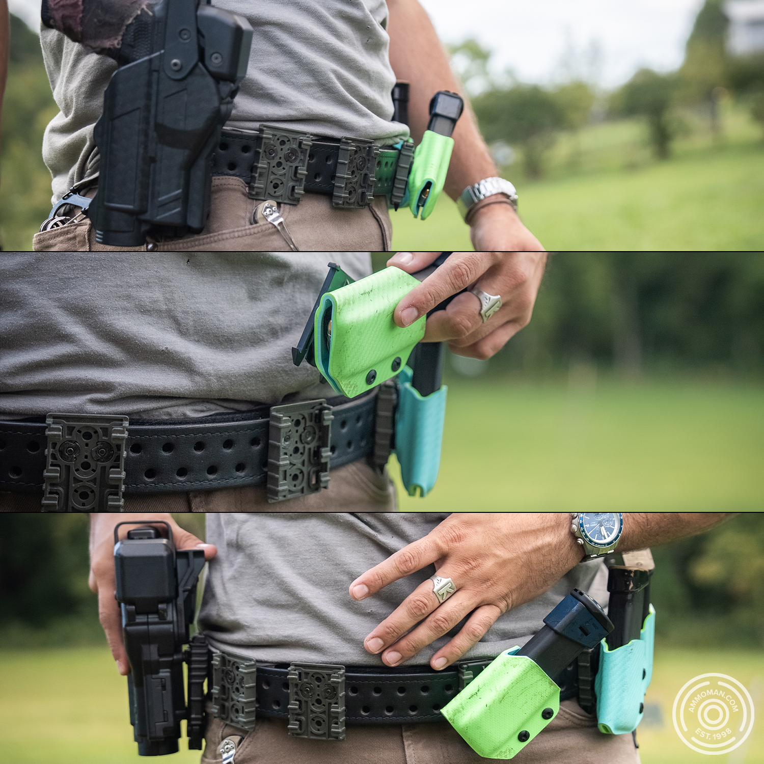 Safariland ELS modular magazine pouch system. Safariland ELS modular magazine pouch system.