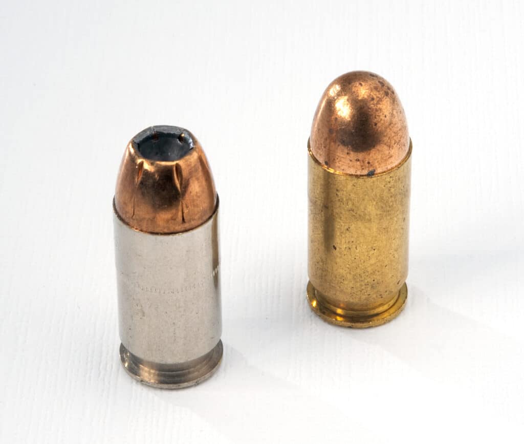 hollow point 9mm ammo vs full metal jacket ammo