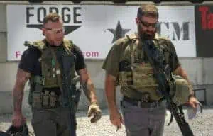 Armed citizens with body armor