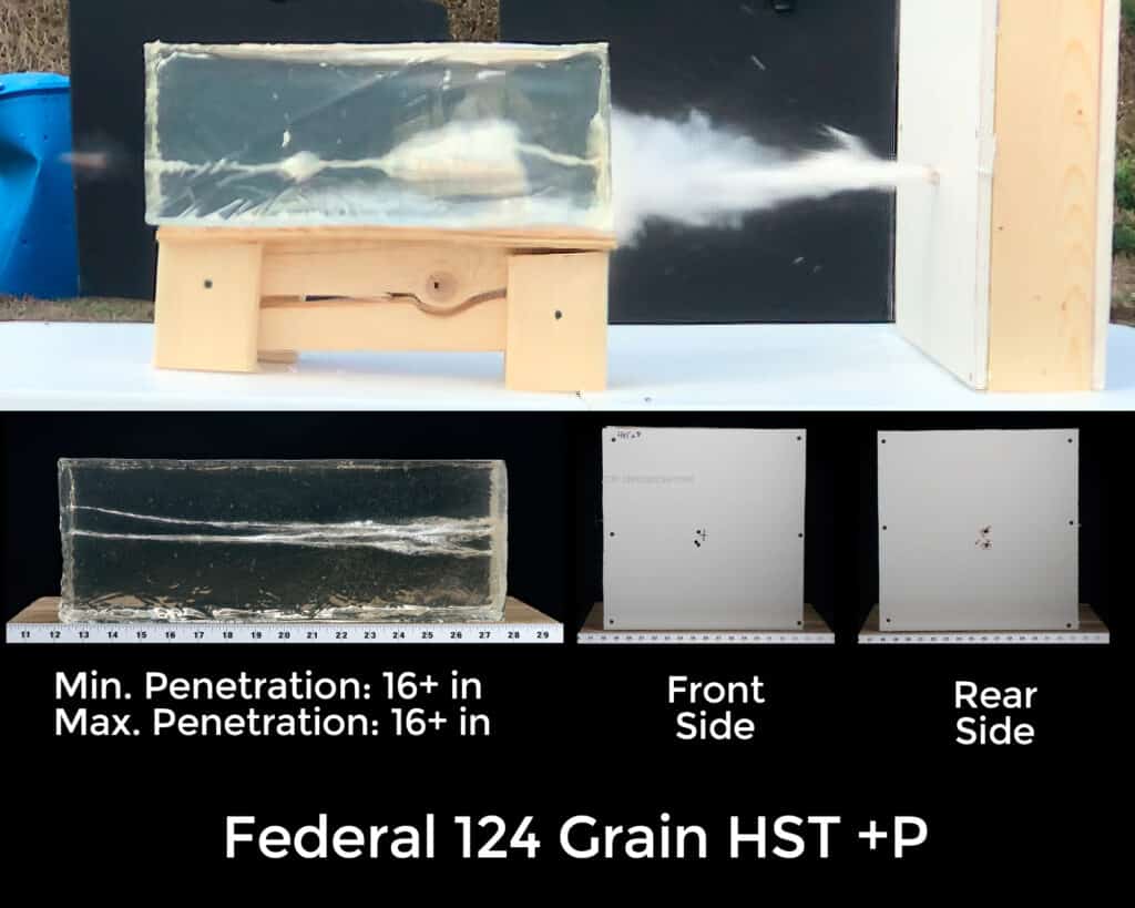 Federal 124 grain HST +P self-defense testing