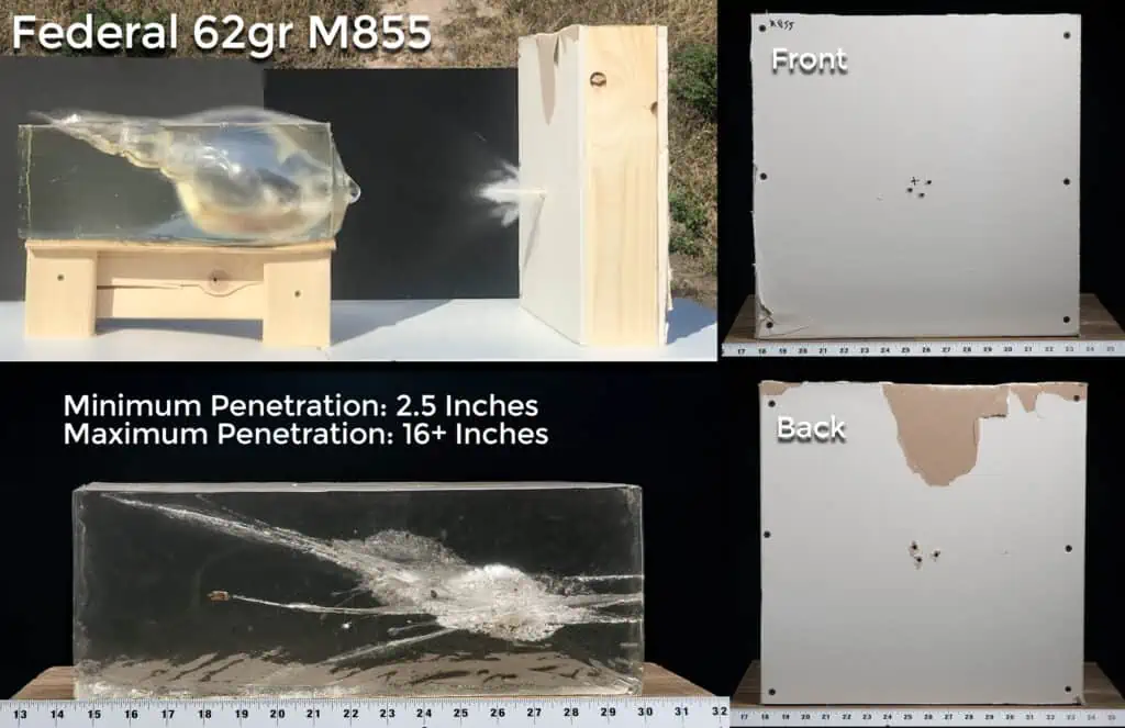 M855 has good penetration