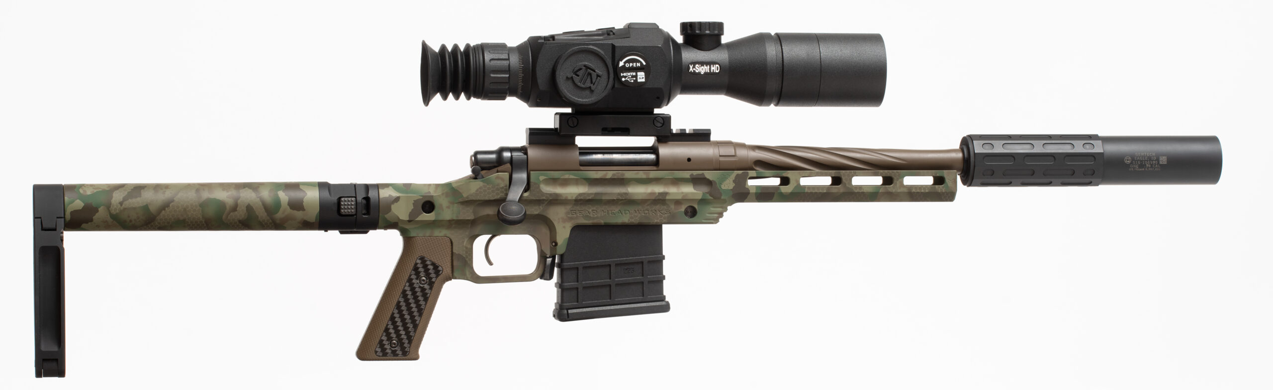 A geared one thermal mounted on a 300 BLK rifle.