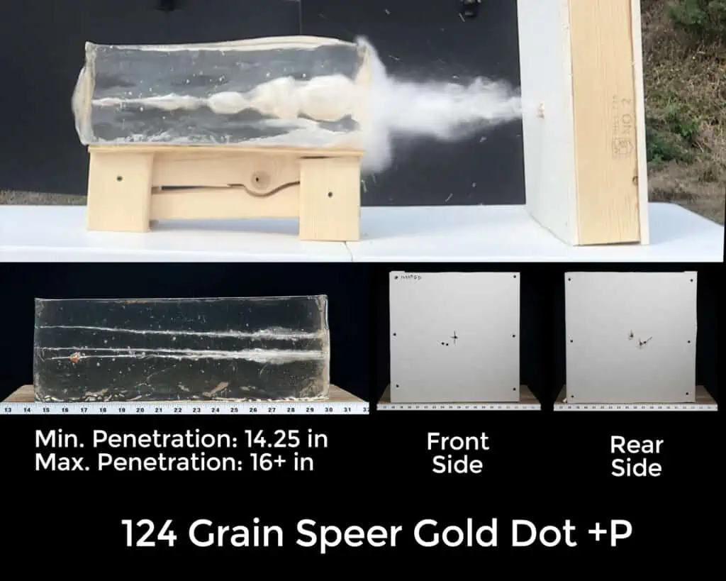 124 grain Speer Gold Dot +P 