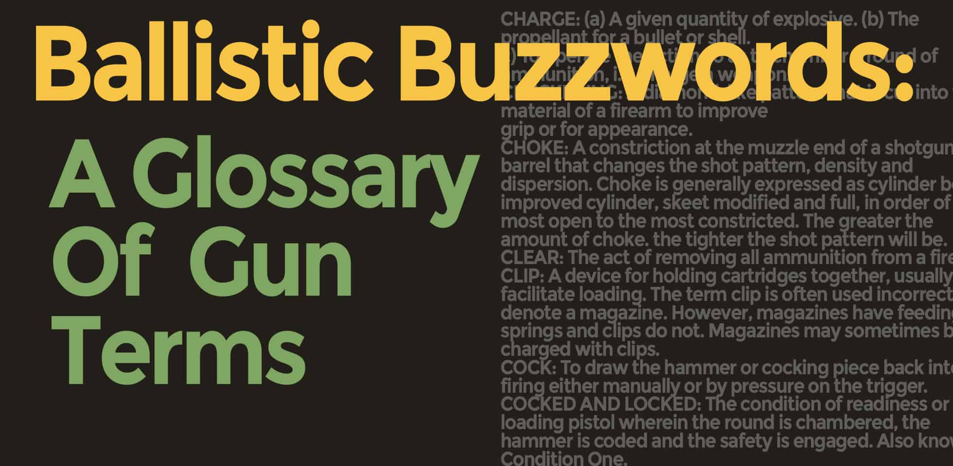 Glossary of Basic Firearm Terms