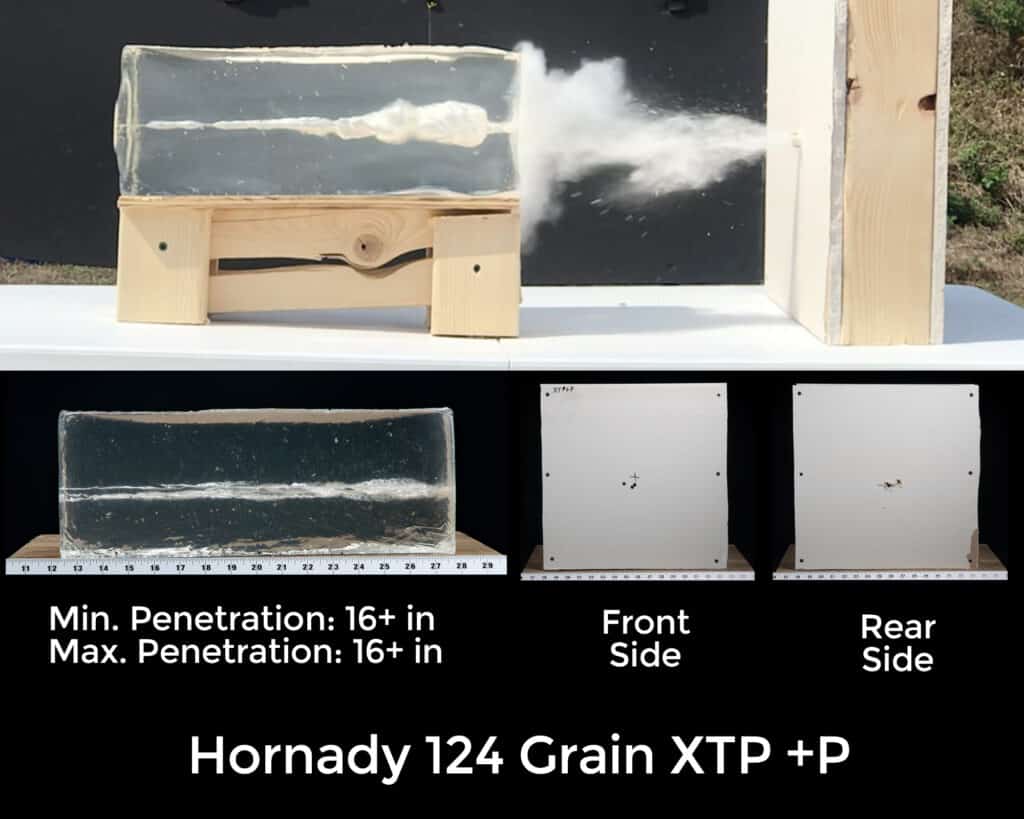 124 grain Hornady XTP +P