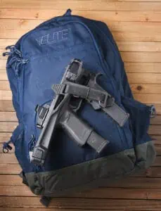 Glock brace and backpack