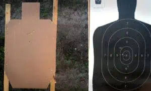 Target zones of the B-27 vs. USPSA target