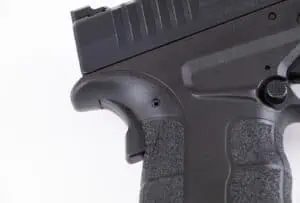 Springfield XD-S Grip Safety on the back side of the firearm's grip